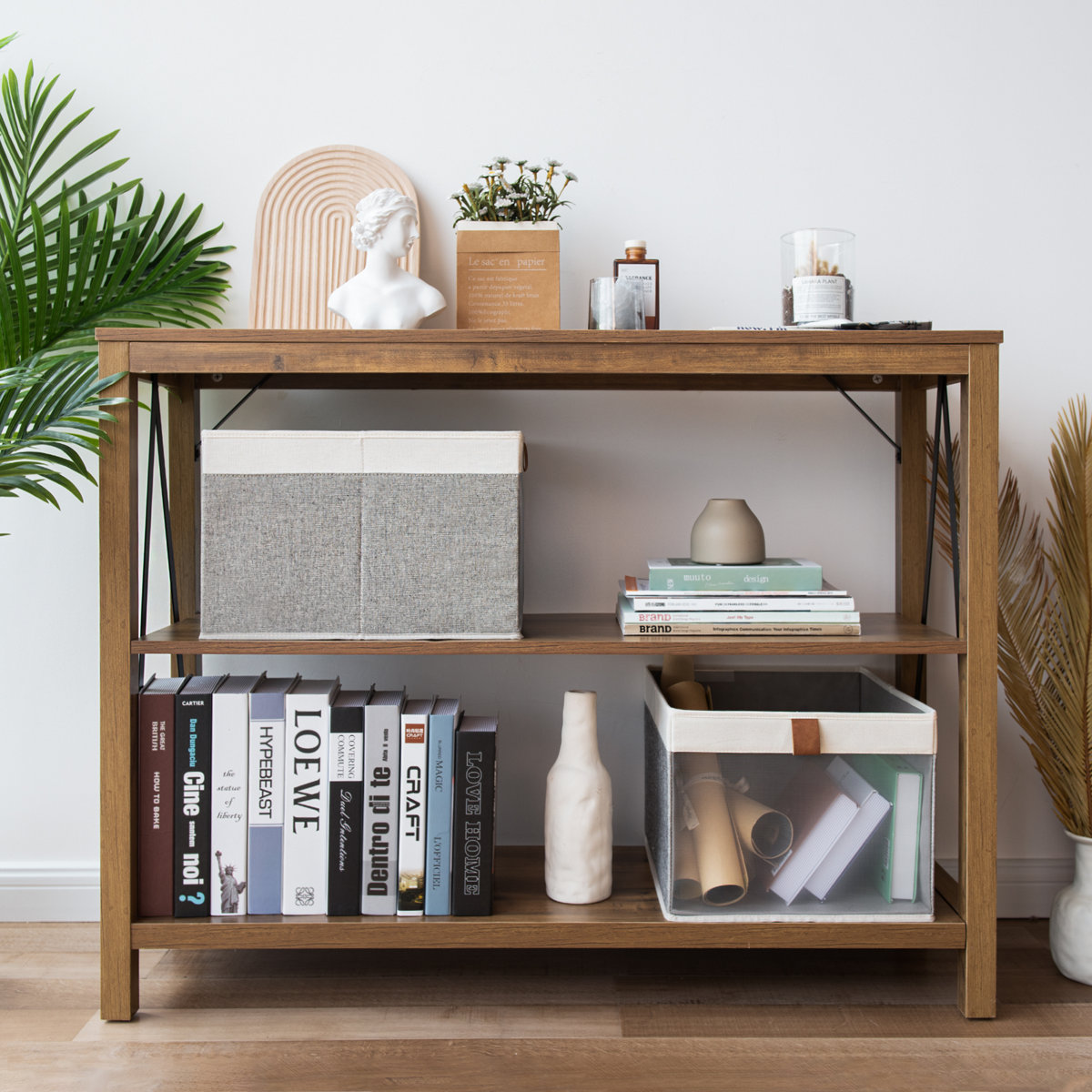 Rebrilliant Fabric Storage Bin set, Closet Decorative Baskets (Set of 3)